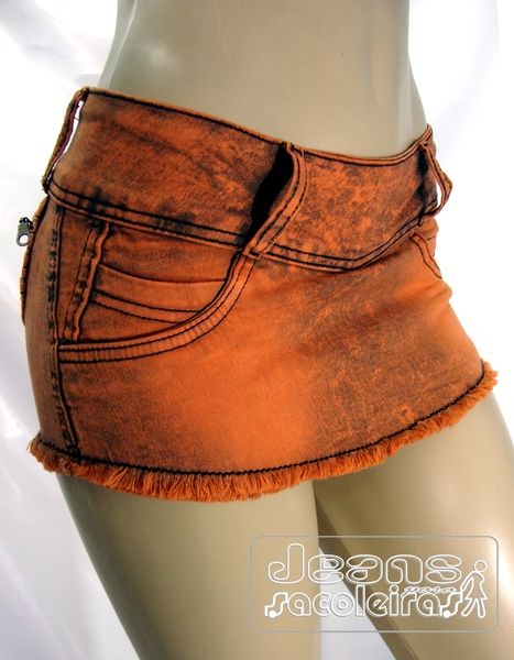 - Short-Saia Meitrix color 280189 laranja TAM. 42